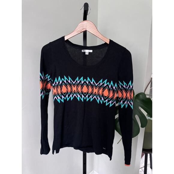 Volcom Sweaters - Y2K Volcom Womens Black Abstract Sweater